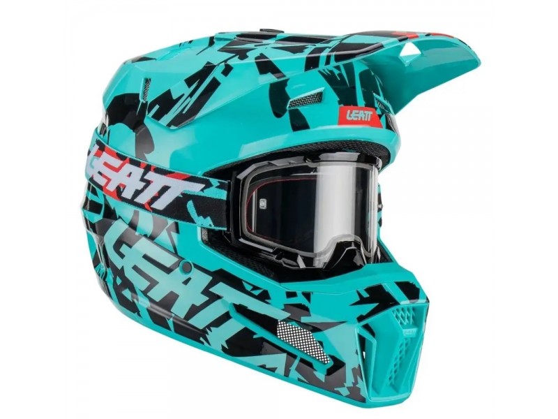 Шлем LEATT Helmet Moto 3.5 + Goggle [Fuel]